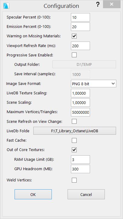 Rendering controls and statistics
